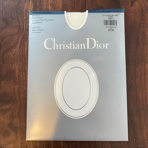 CHRISTIAN DIOR Vintage Ultra Sheer Ivory Pantyhose #4533